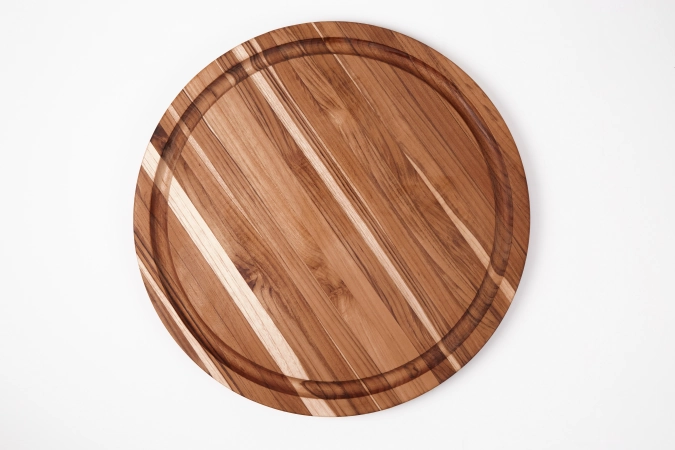 Scandi Schneidebrett mit Saftrille und Griffen