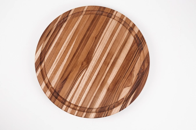 Traditional Planche à découper rainure a jus et poignées