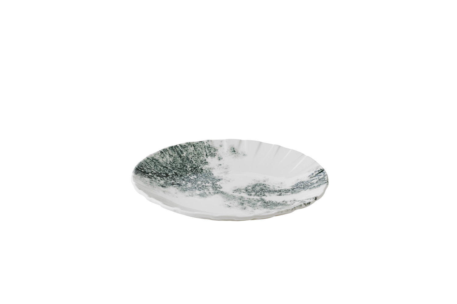Alchemy Abstract Smoke Black Coupe Assiette plate