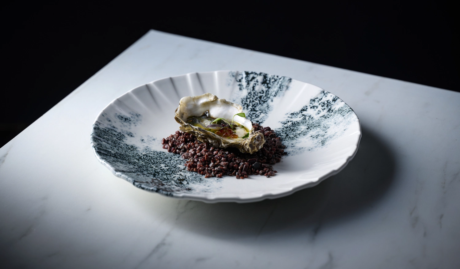 Alchemy Abstract Smoke Black Coupe assiette creuse