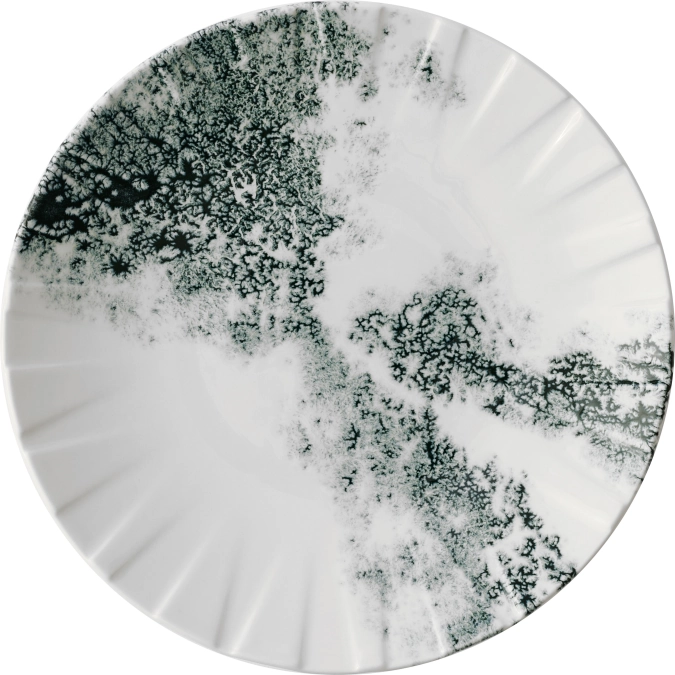 Alchemy Abstract Smoke Black Coupe assiette plate