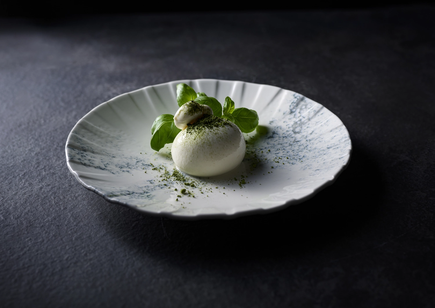 Alchemy Abstract Smoke Grey Coupe Assiette plate