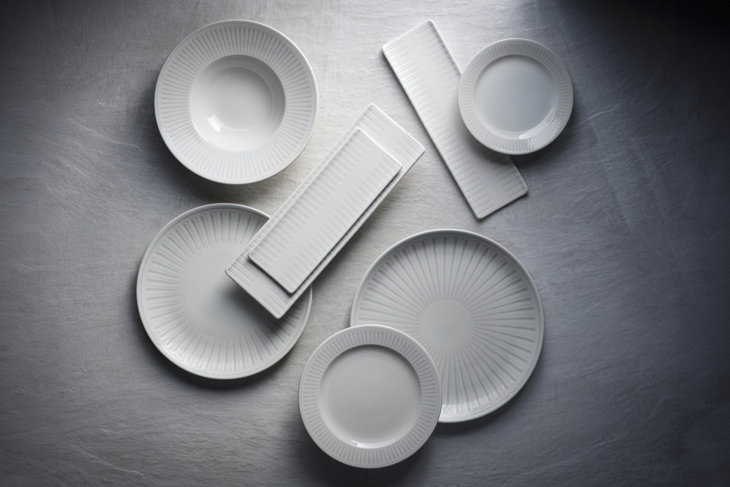 Era Grey Assiette plate drapeau