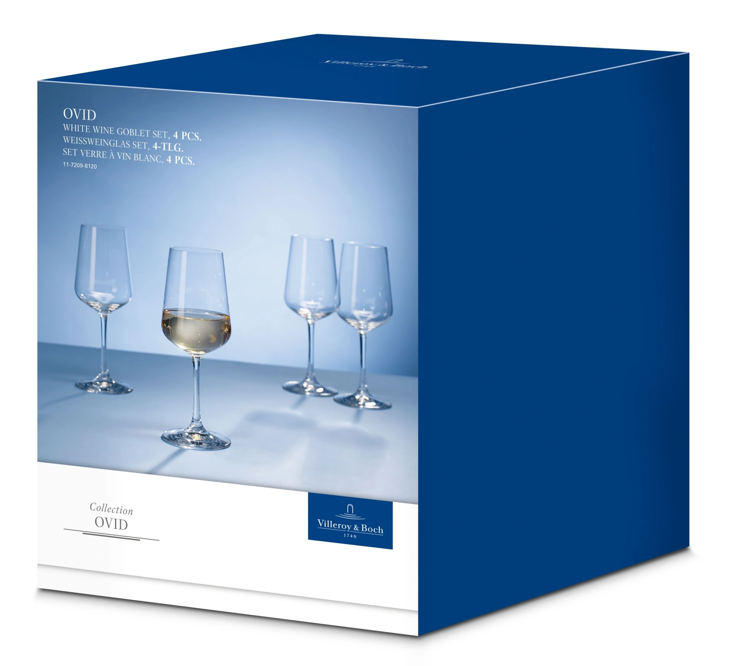 Set de 4 verres à vin blanc Ovid