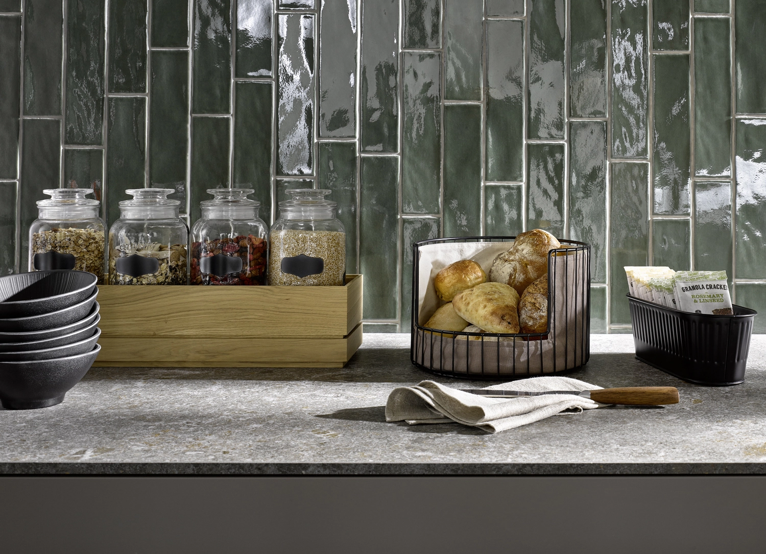 Corbeille à pain et à fruits a. sac