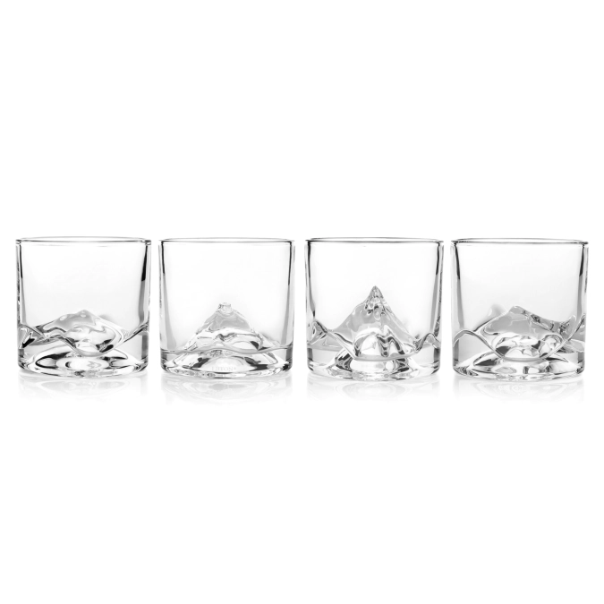 Lot de 4 verres à whisky The Peaks