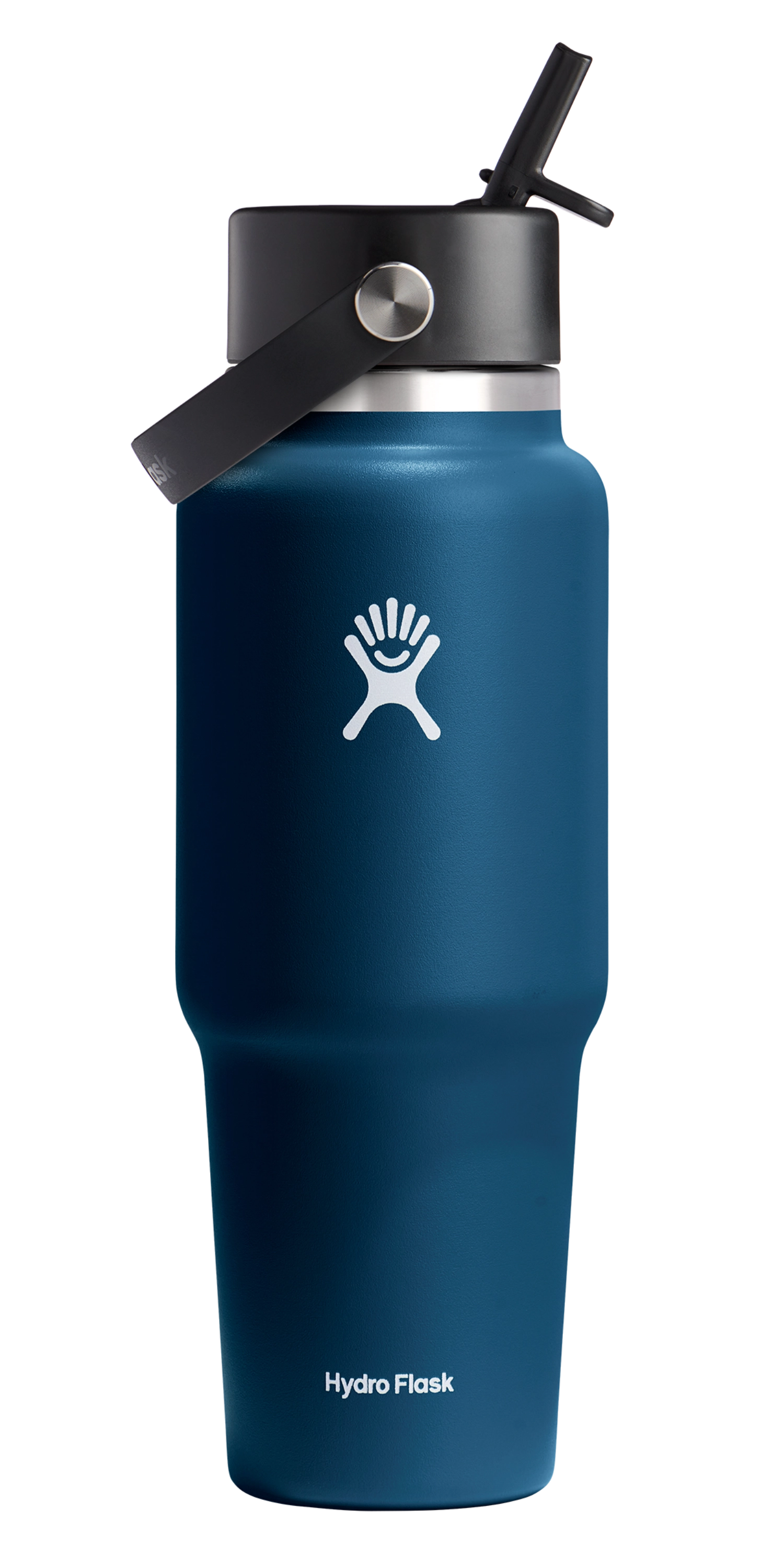 Trinkflasche Travel Wide Flex Deckel Strohhalm