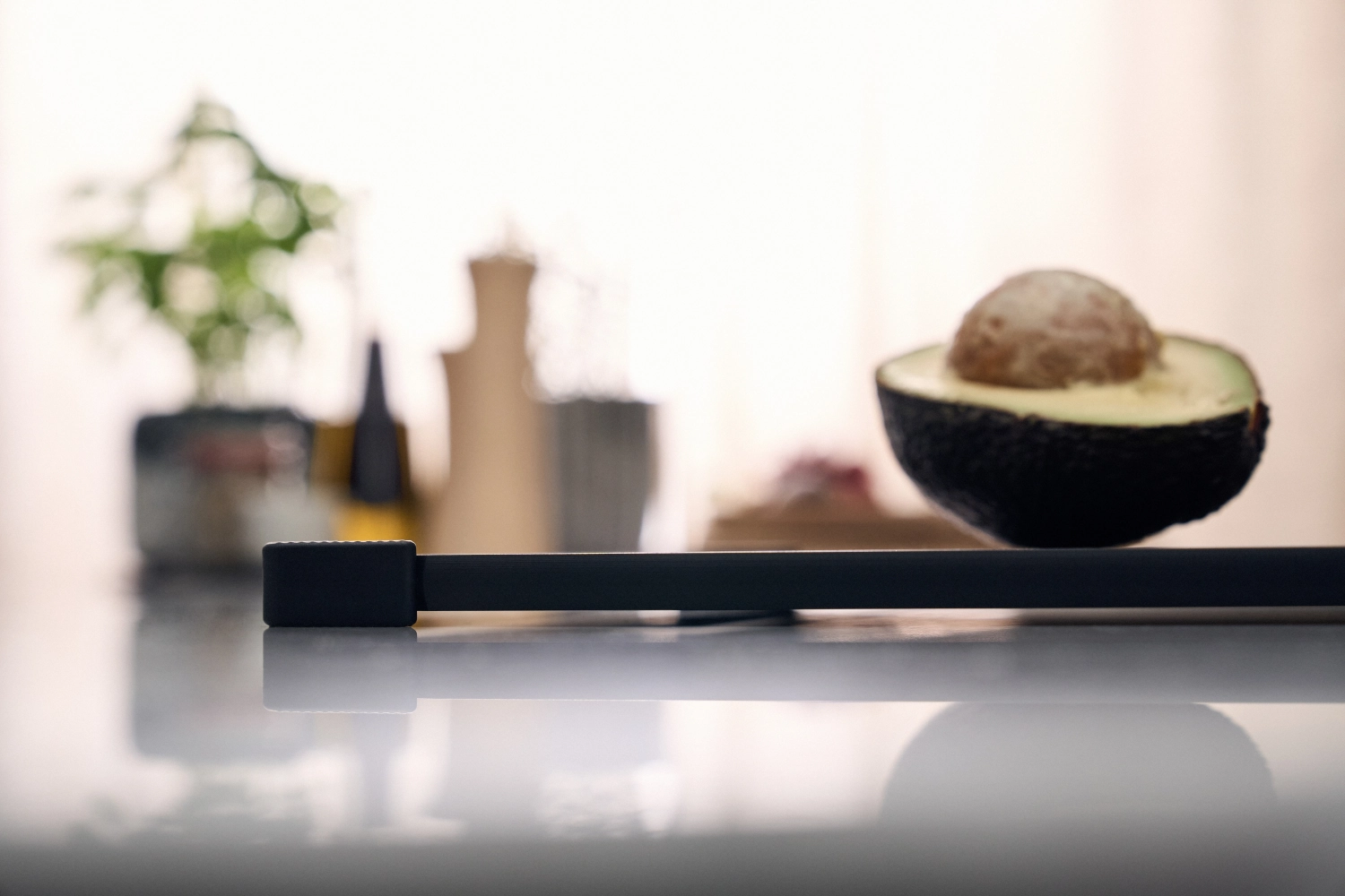 Planche à découper en fibre de bois Noir L