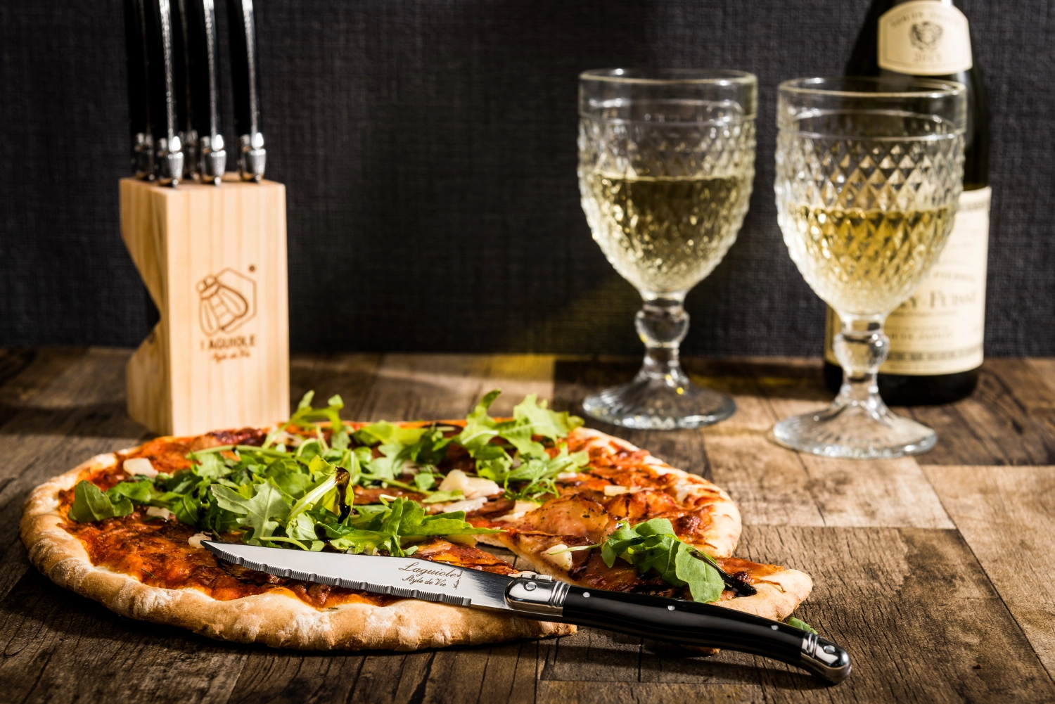 Set de 6 couteaux à steak Premium Line avec bloc