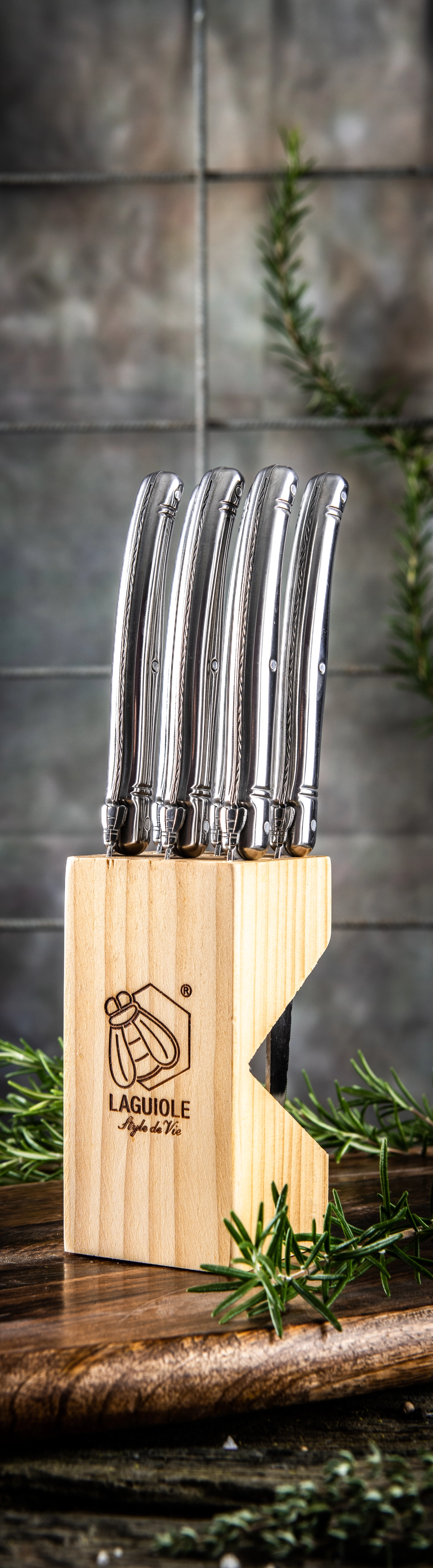 6tlg. Premium Line Steakmesserset mit Messerblock