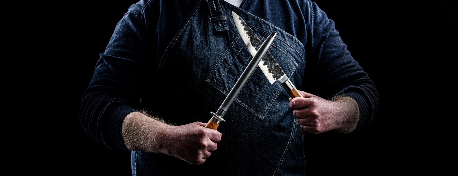 Olive Messerschärfer Diamant Wetzstahl