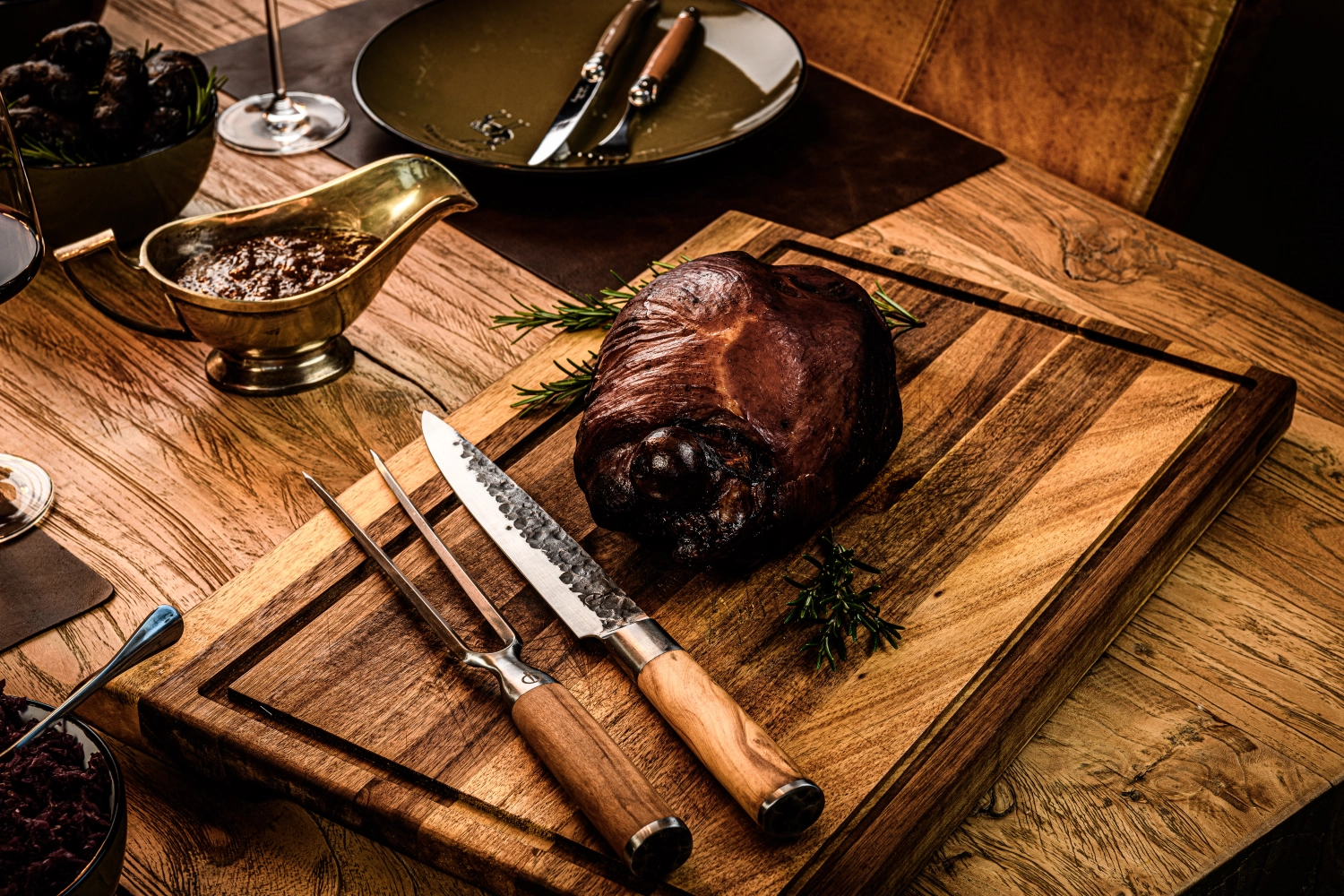 Olive Tranchiergabel