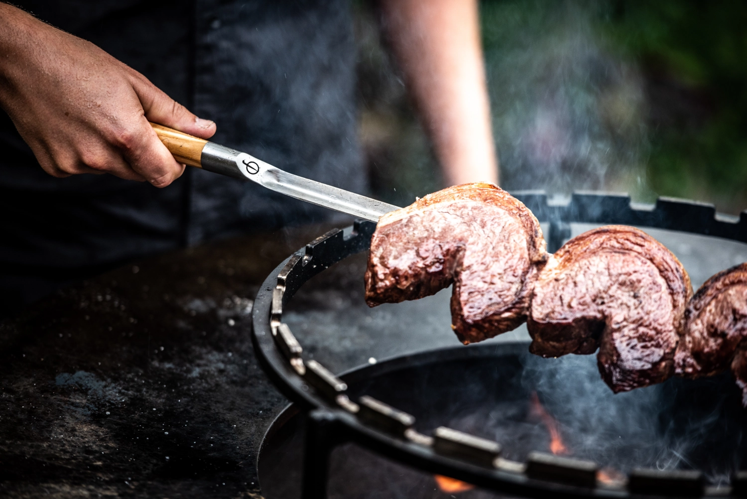 Forged Churrasco Olive Broche à fourche 60cm