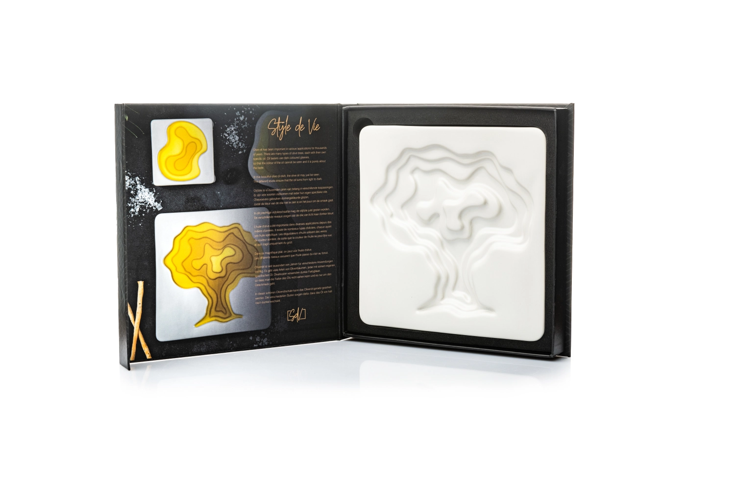 Keramik Olivenöl Schale Baum