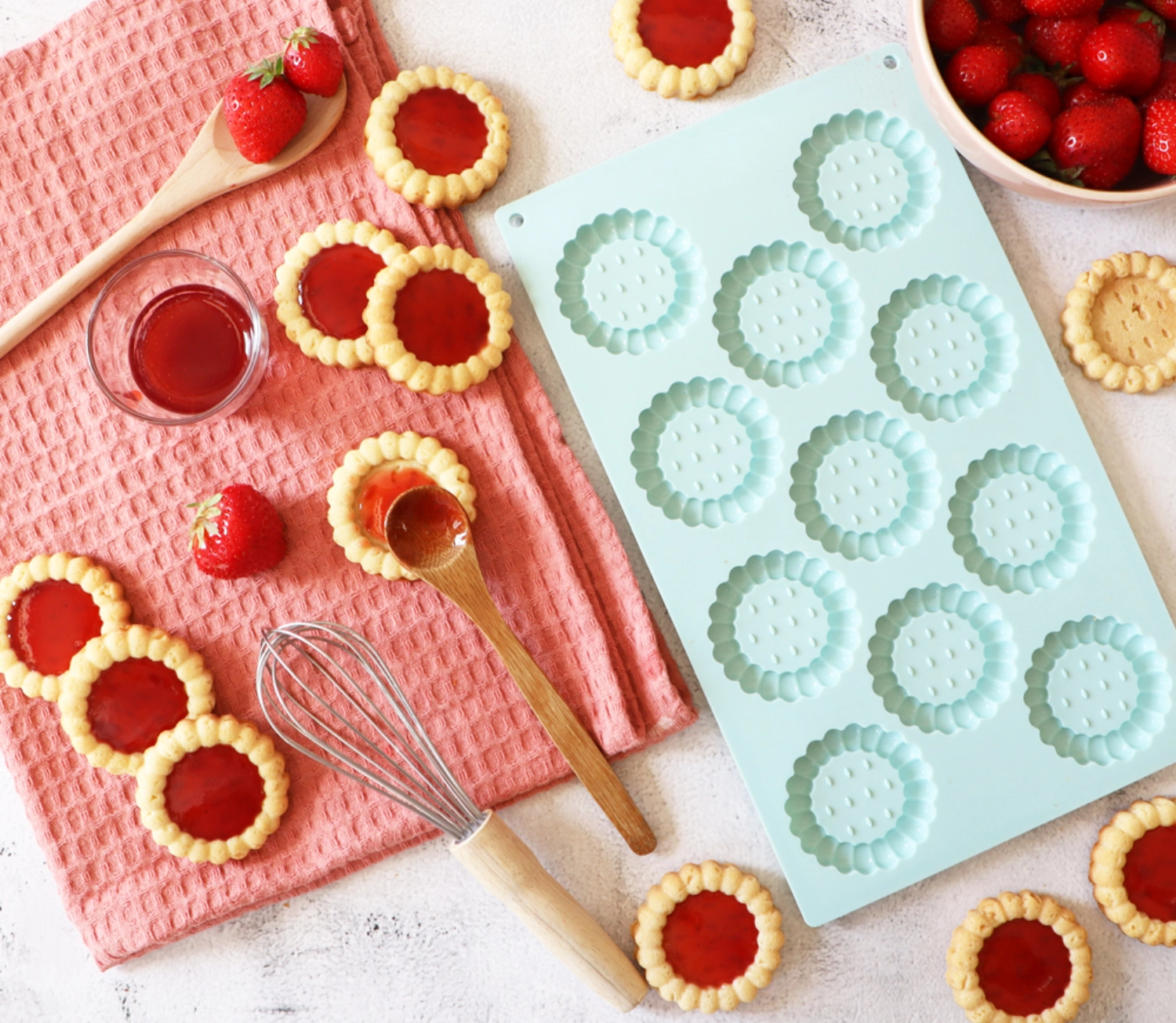 Silikon Backform für 11 Törtchen