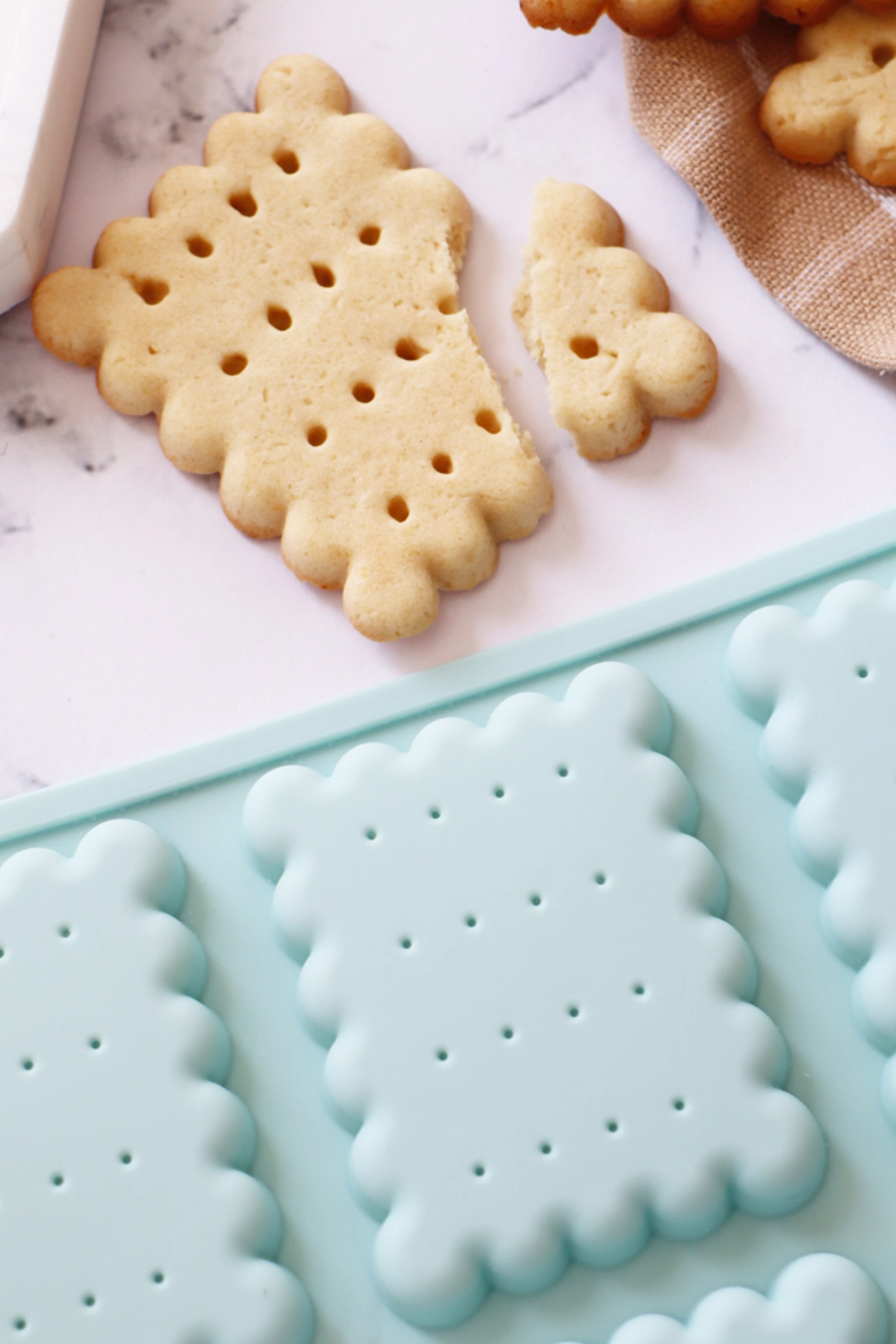 Silikon Backform für 8 Petit beurre Biskuits