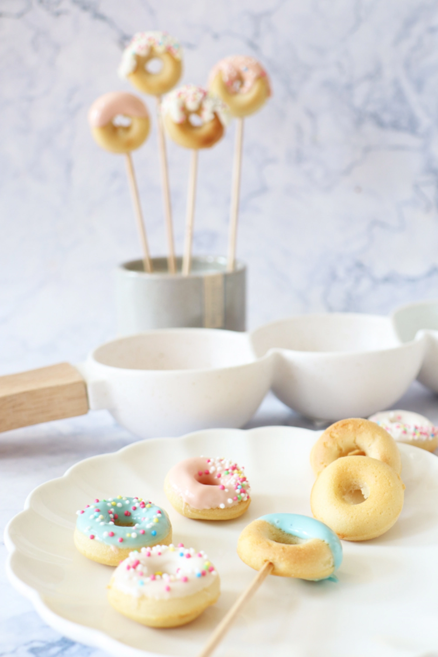 Moule à pâtisserie en silicone pour 12 mini-donuts