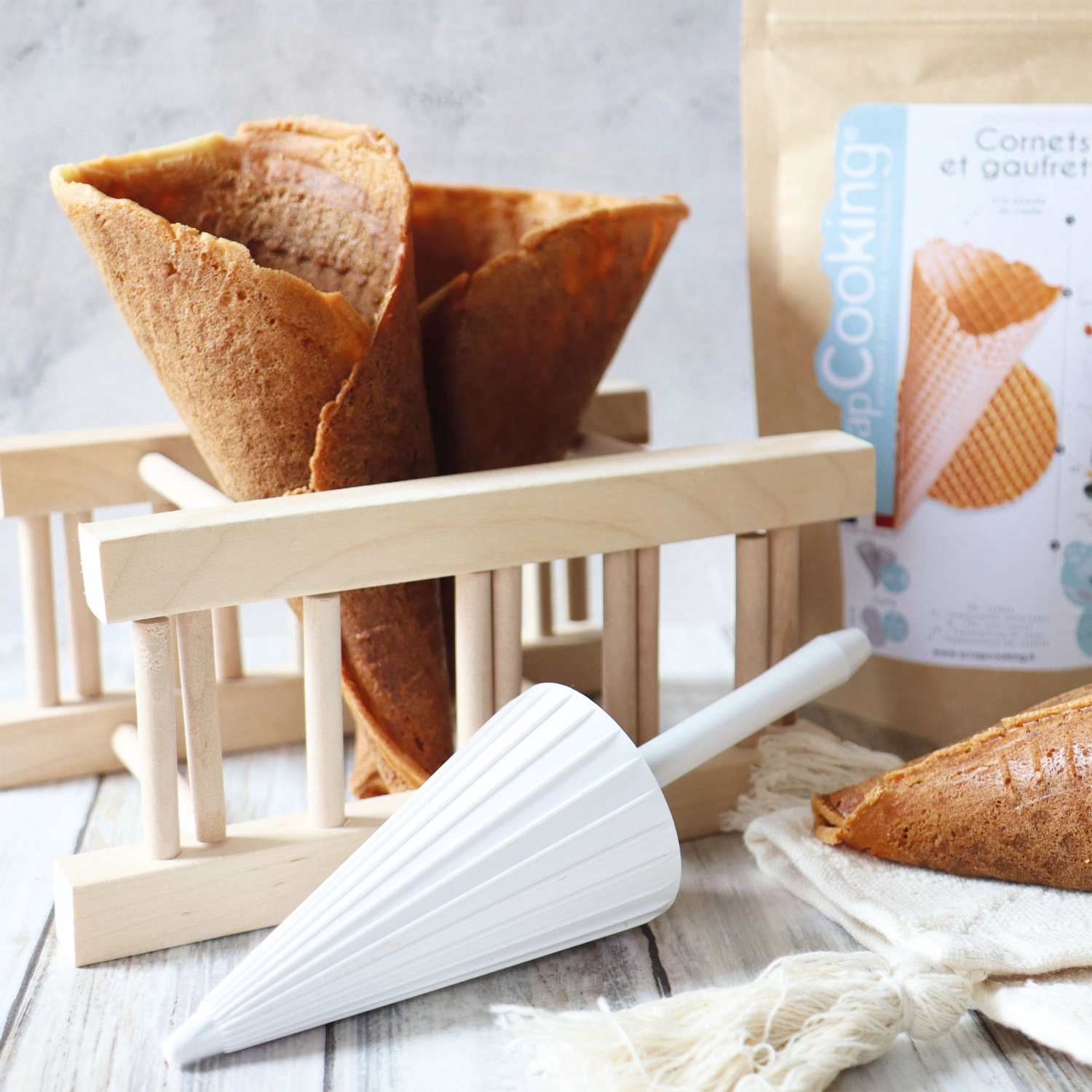 Mélange prêt à l'emploi p. gaufrettes à la vanille/cornet