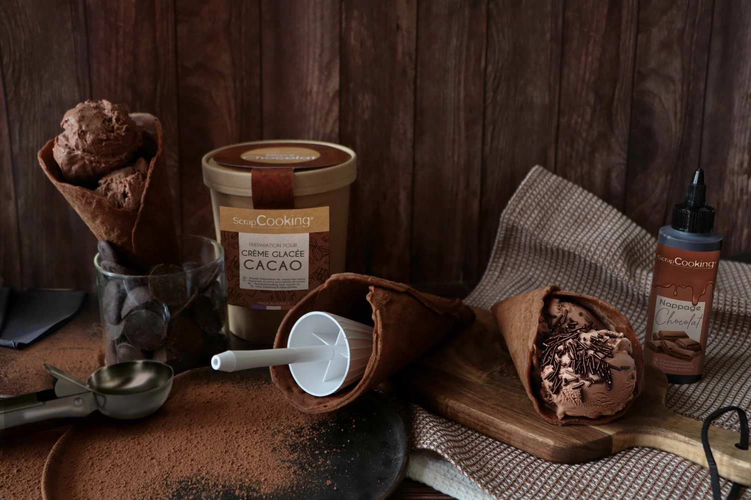 Mélange prêt à l'emploi pour crème glacée au chocolat 185g