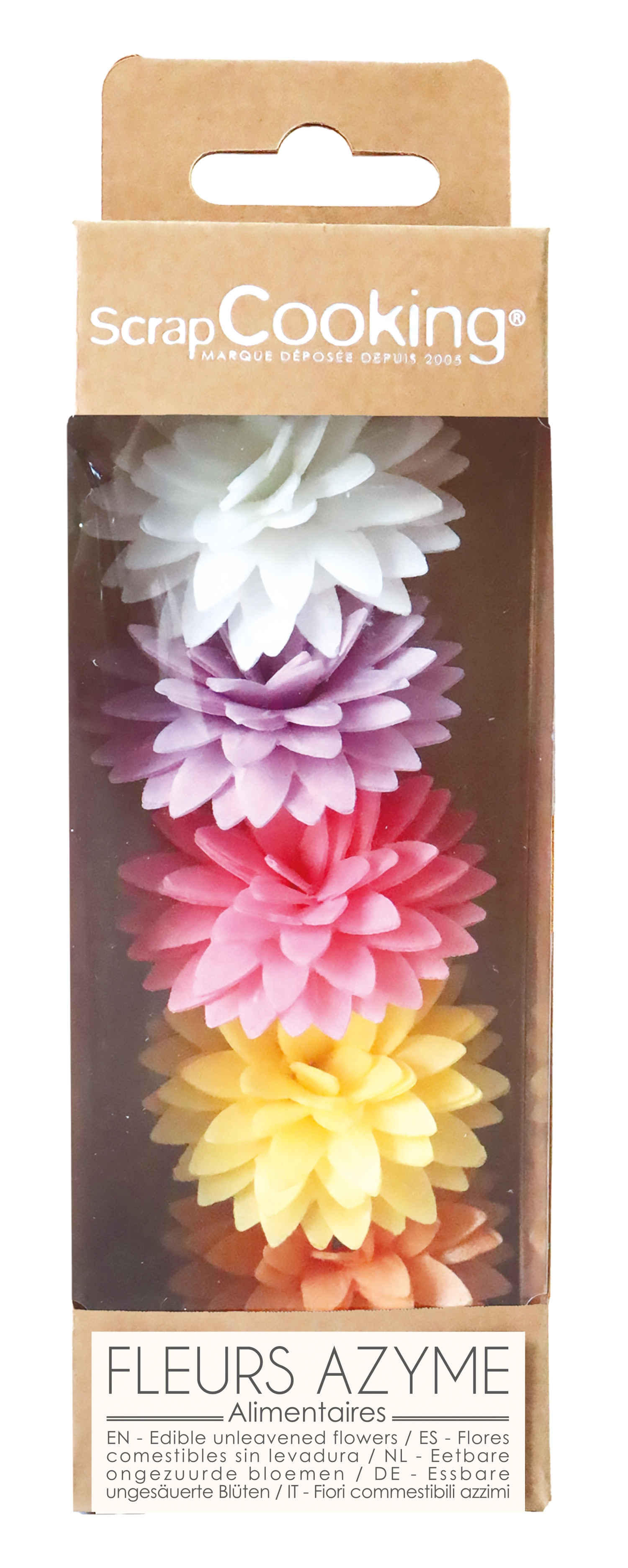 Set de 5 dahlias en papier comestible