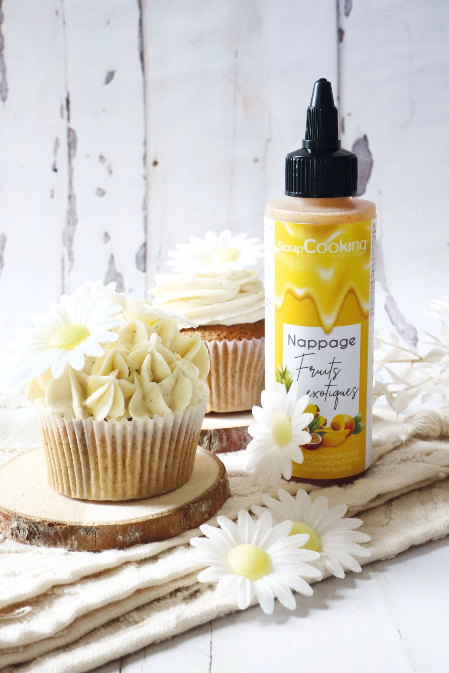 18er Set Margeriten aus Esspapier