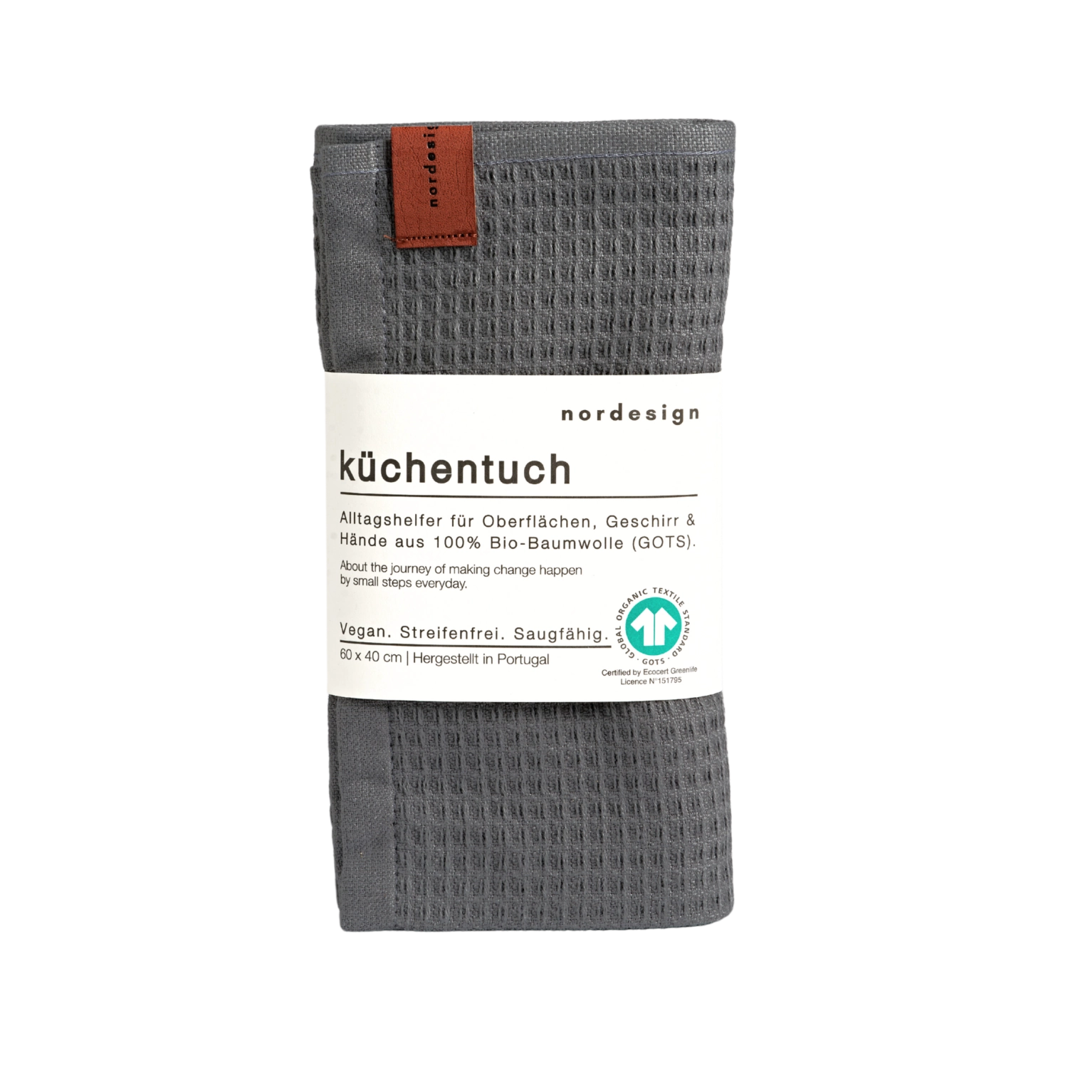 Kitchen towel torchon oslo grey, gris foncé 40x60cm