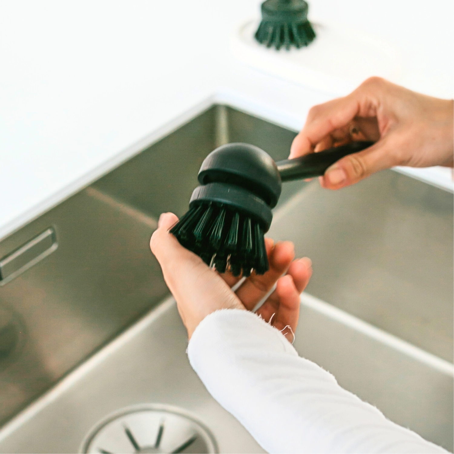 Spülbürste aus Bambus mit Kunststoffkopf