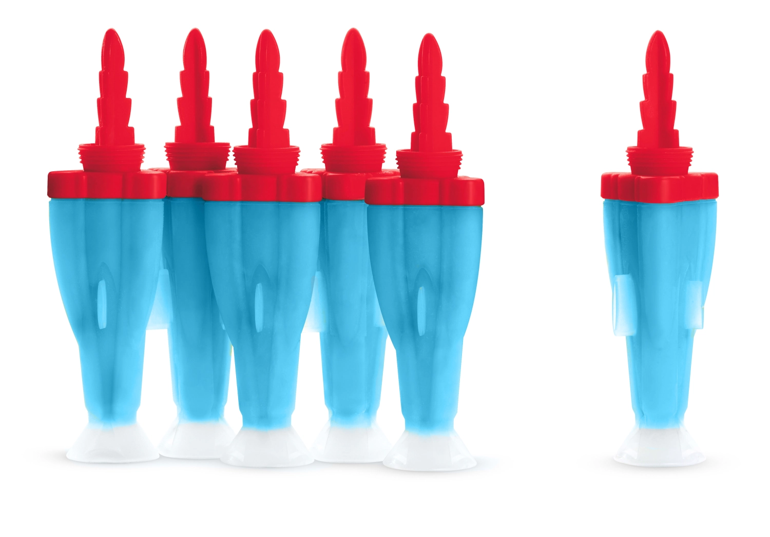 Lot de 6 moules à glace Fusée