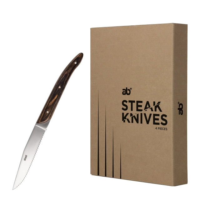 Lot de 4 couteaux à steak AB+ Safari