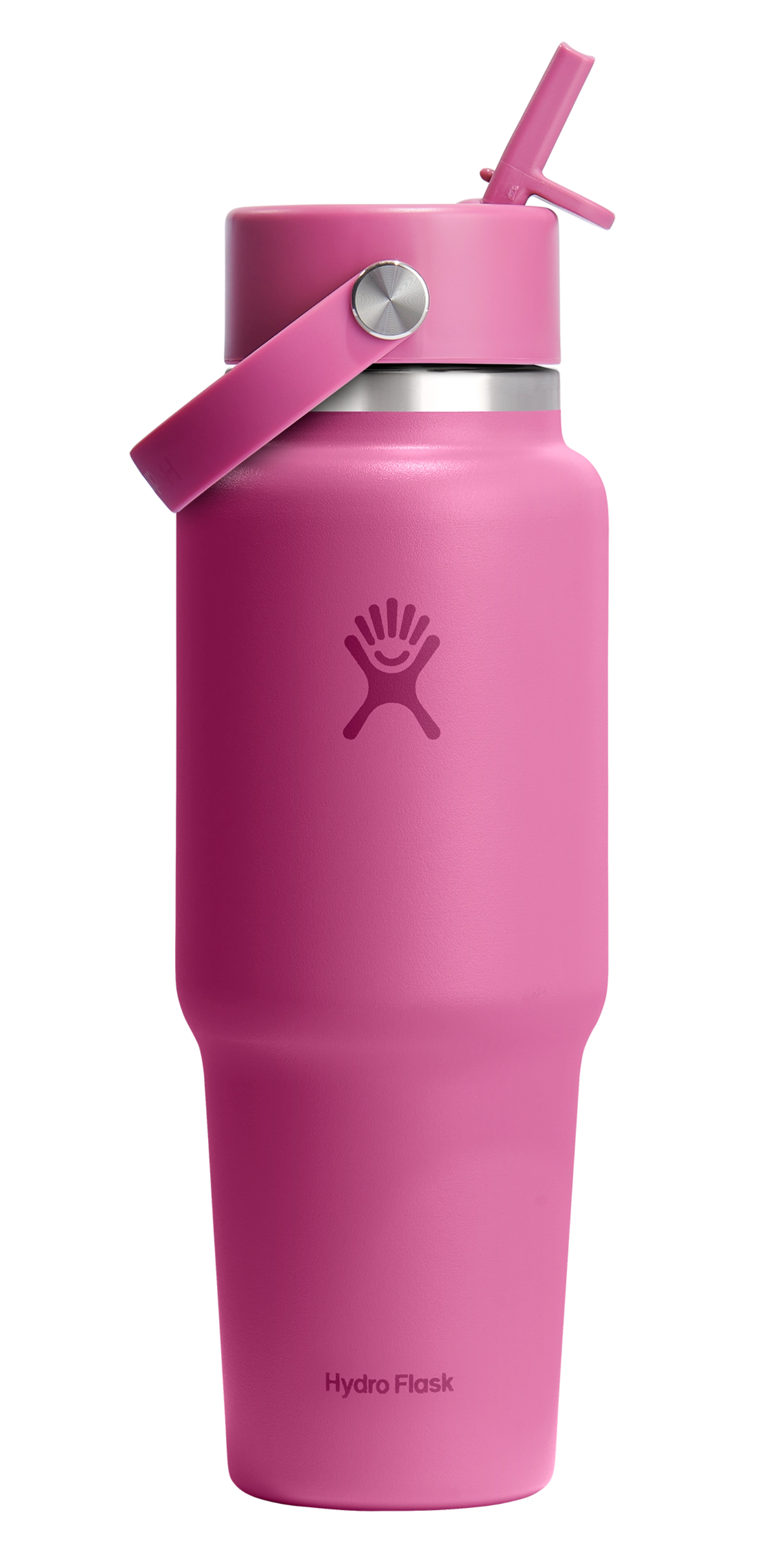 Trinkflasche Travel Wide Flex Deckel Strohhalm