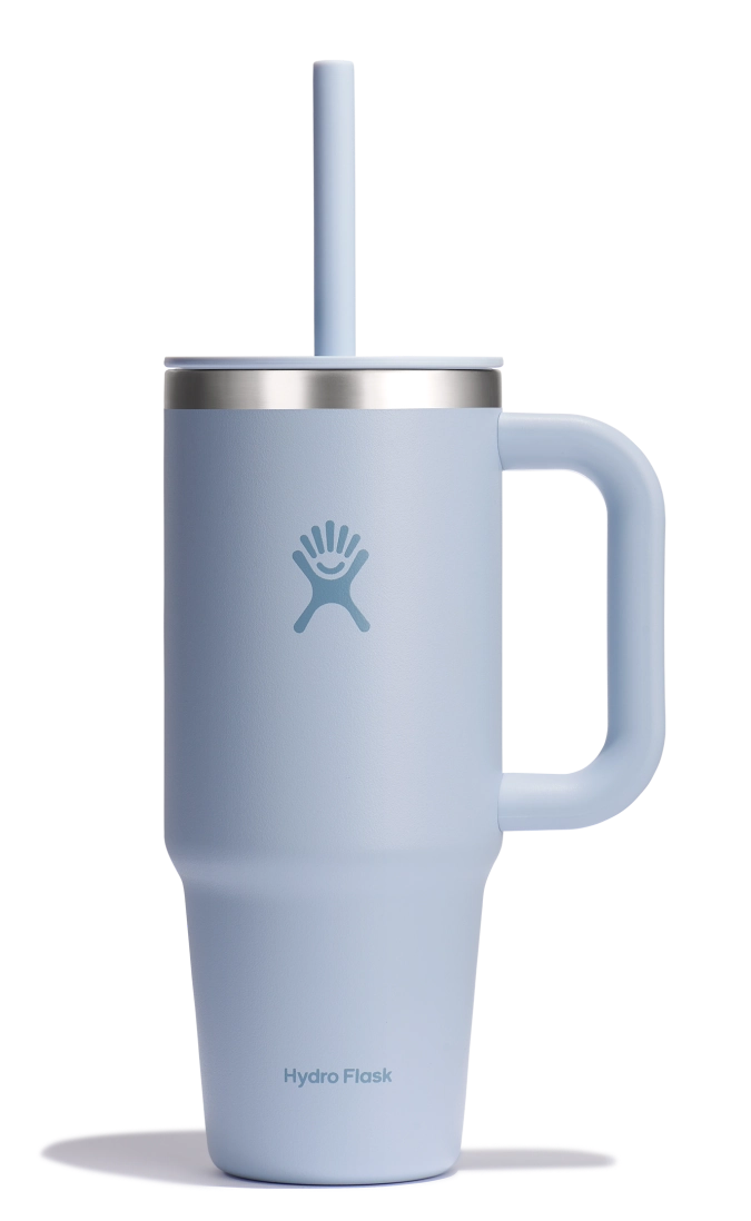 Reisebecher mit Trinkhalm