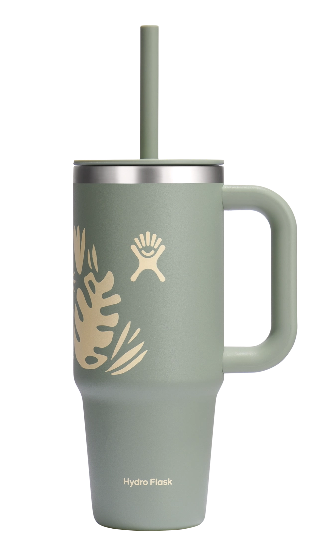 Reisebecher mit Trinkhalm