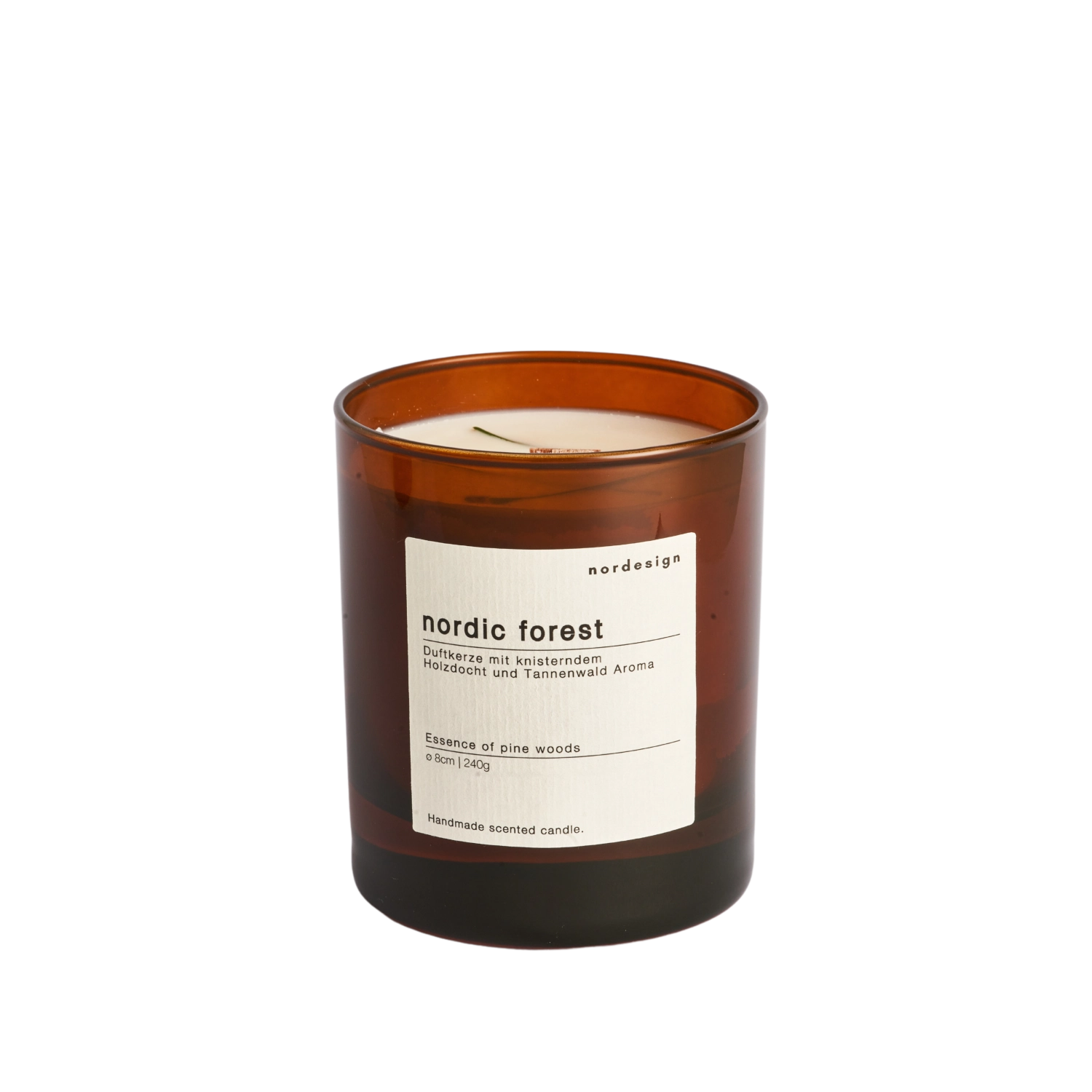 Duftkerze Glas mit Holzdocht Nordic Forest