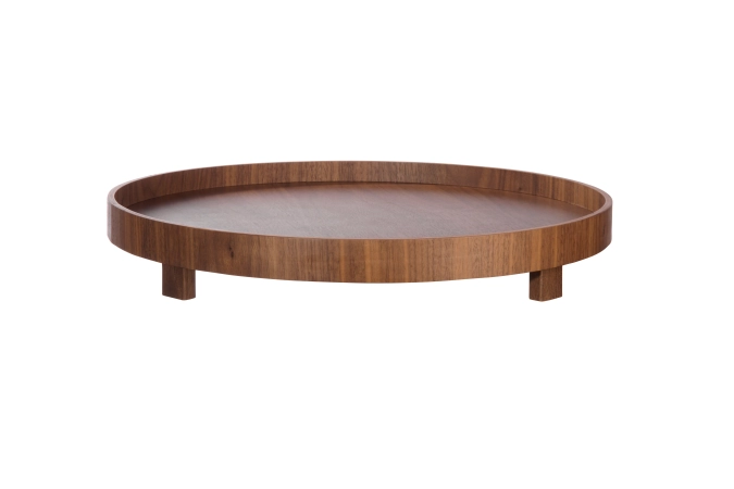 Wood Tablett auf Fuss