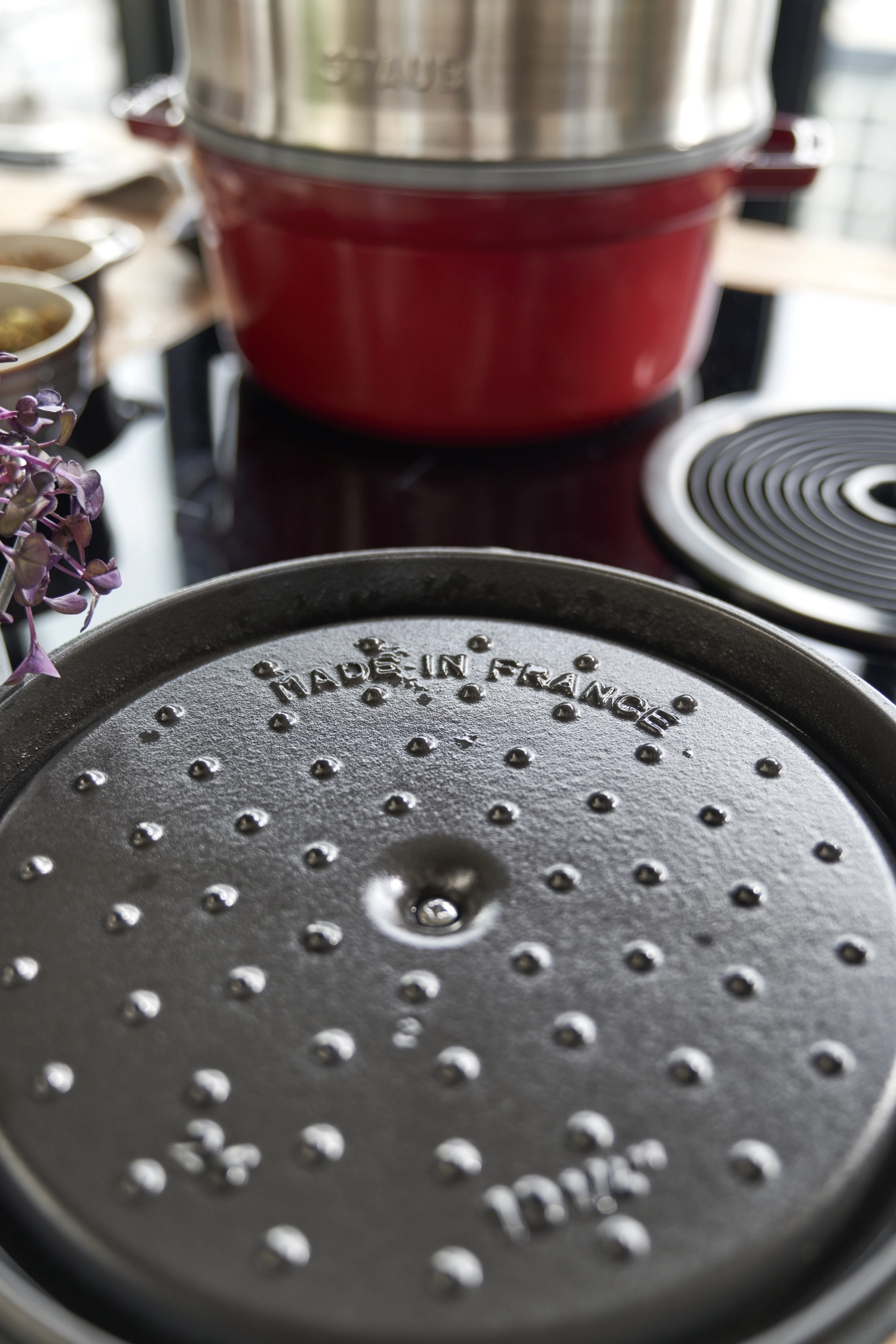 Cocotte mit Dämpfeinsatz