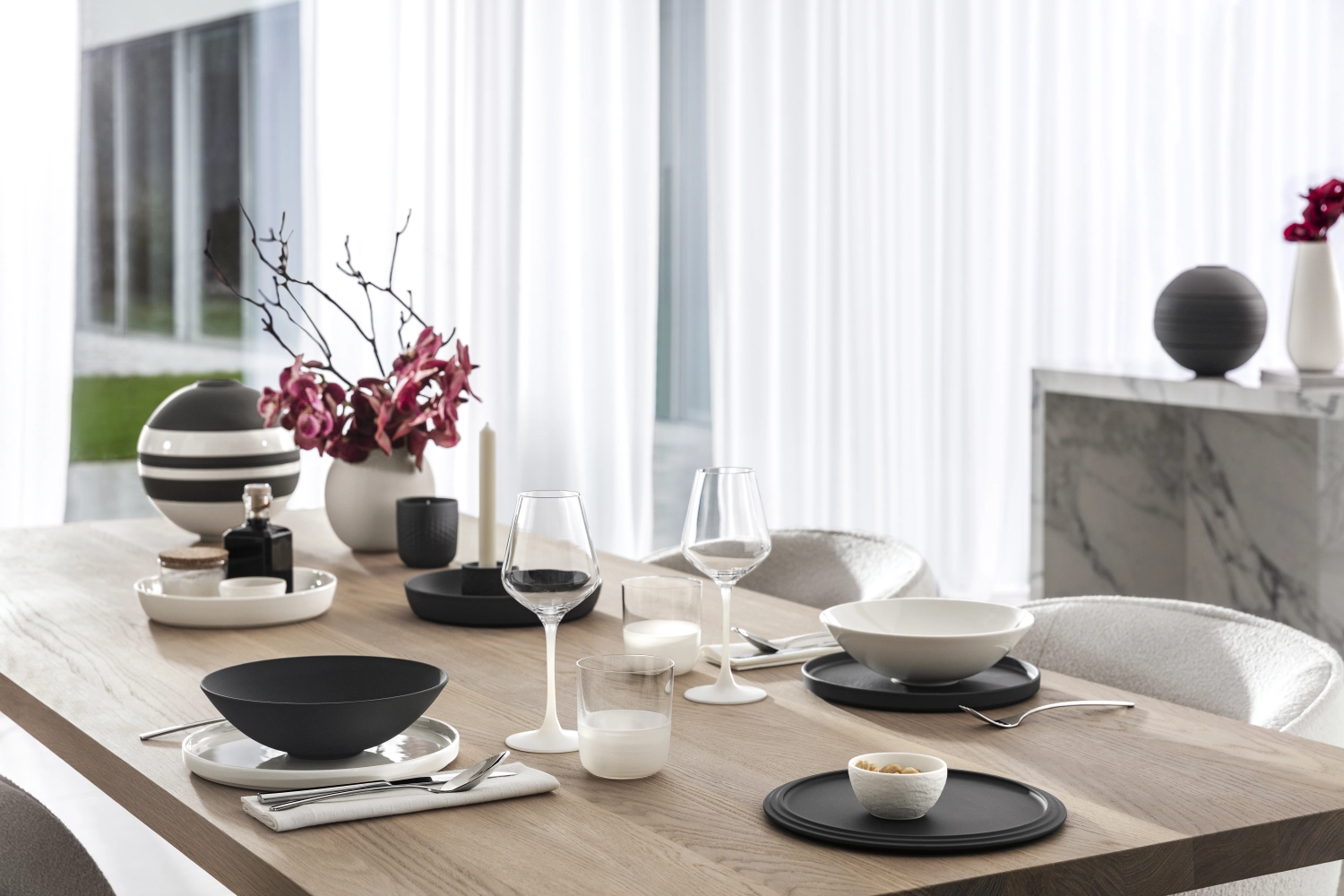 Set de 4 verres à vin rouge Manufacture Rock blanc