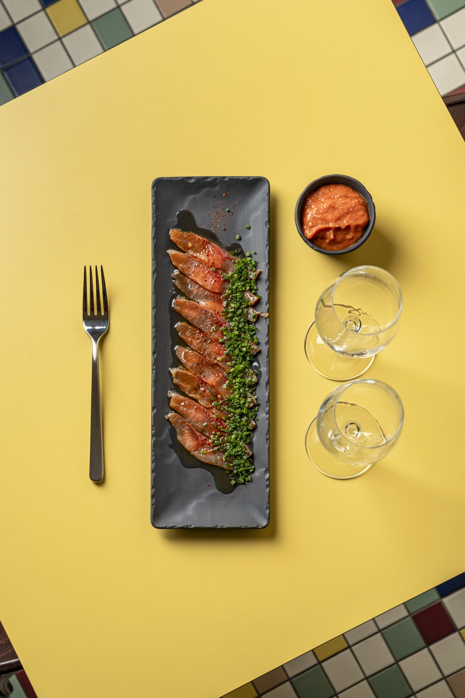 Basalt assiette rectangular