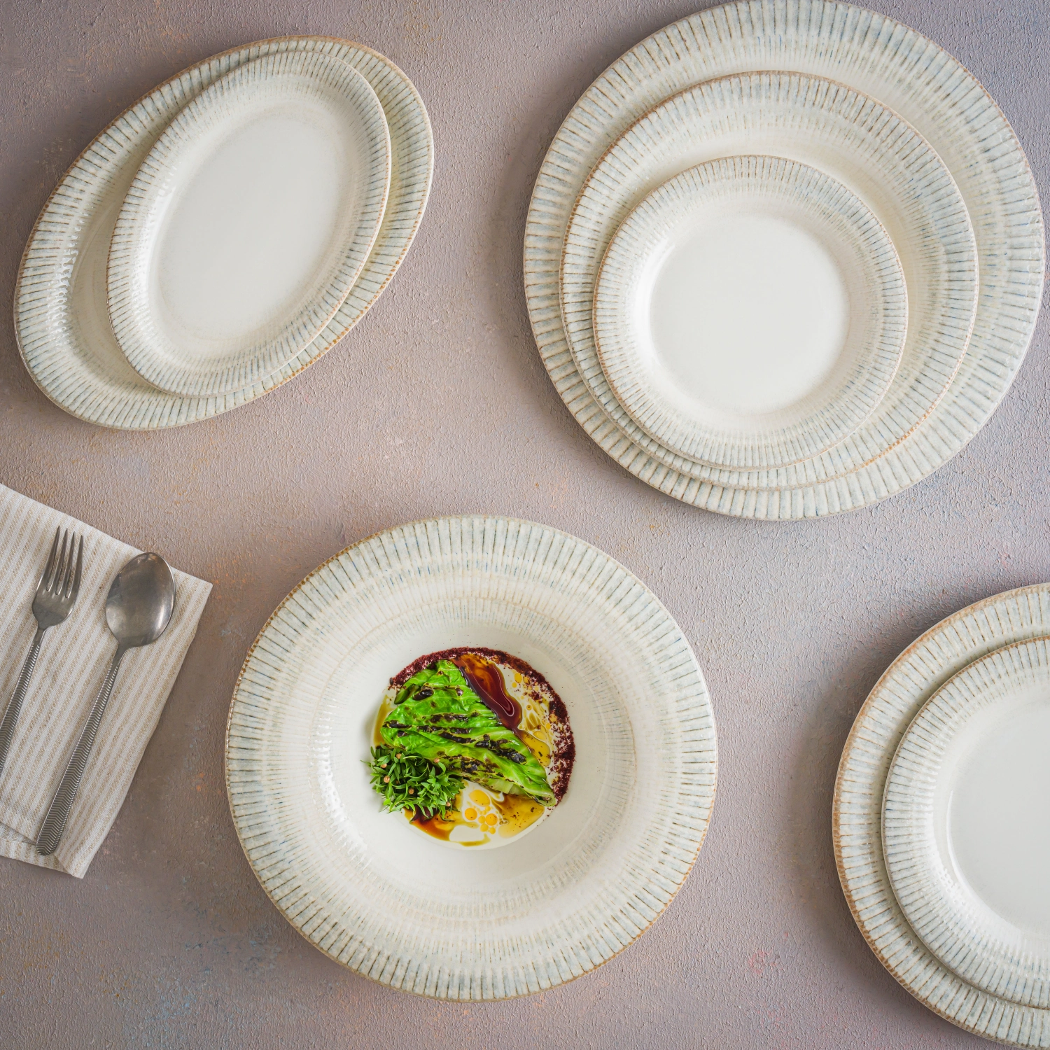 Galata Albus Teller flach