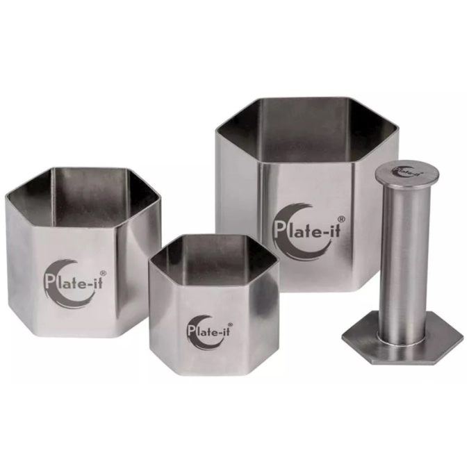 Plate-it Garnierringe Hexagon, 4 pièces