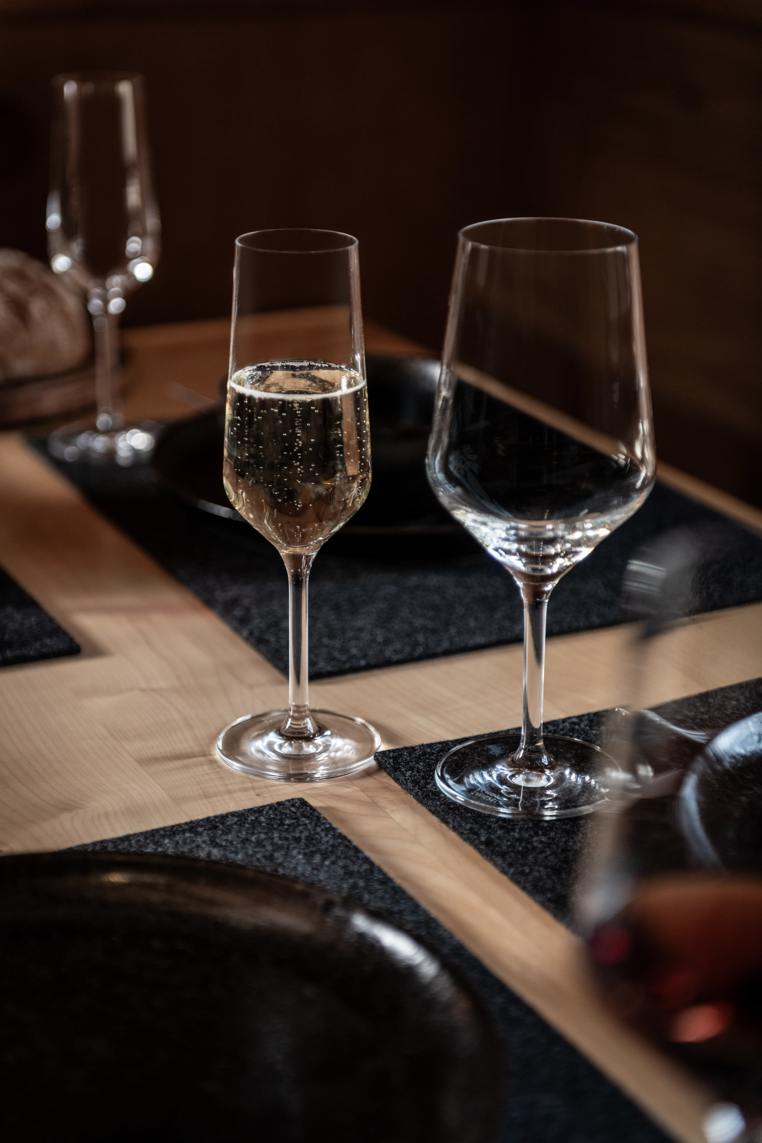 Cinco Flûte à champagne avec point mousse