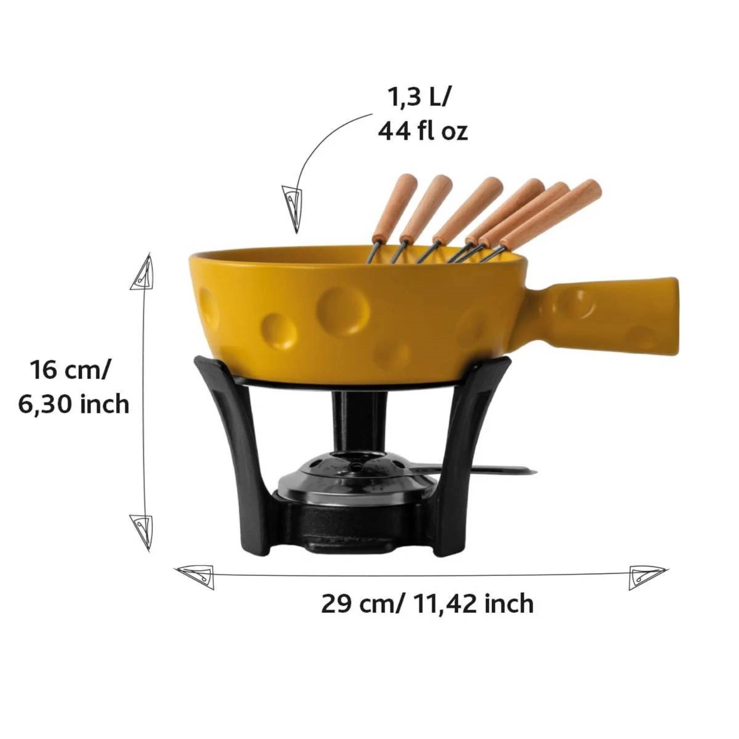 Fondue-Set Super Cheesy 1.3lt