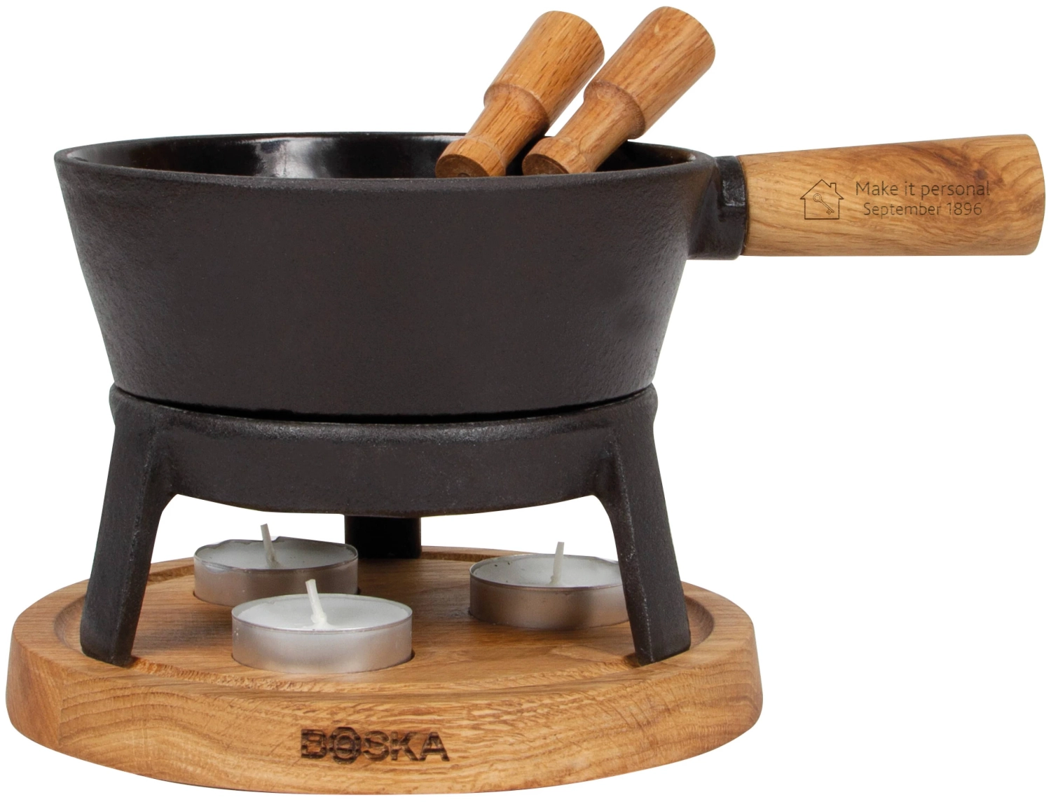 Set à fondue pro s chêne européen fonte 0.7lt