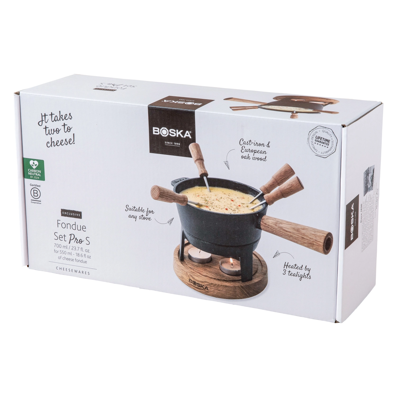 Set à fondue pro s chêne européen fonte 0.7lt