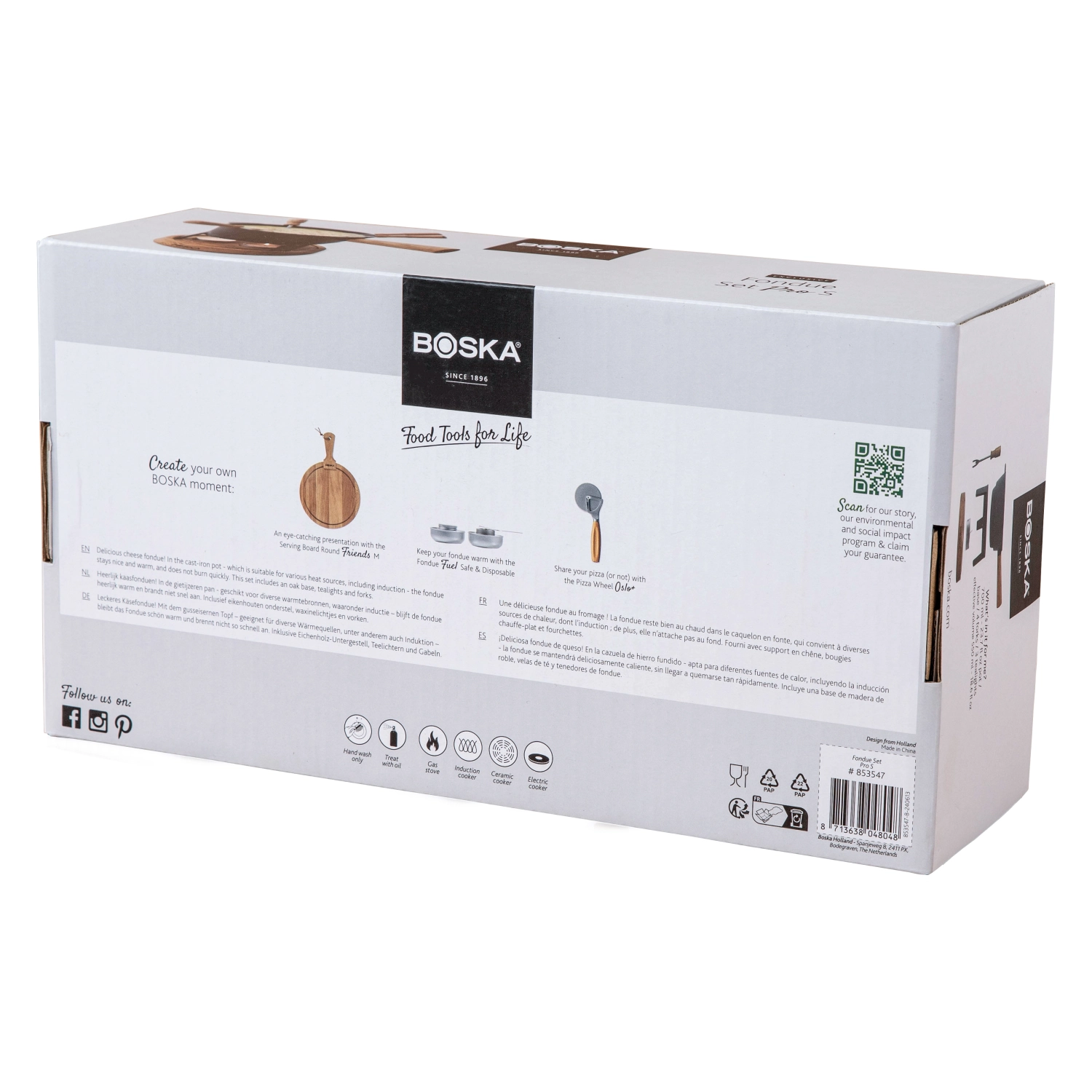 Set à fondue pro s chêne européen fonte 0.7lt