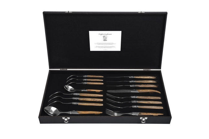 16tlg. Besteckset Olivenholz