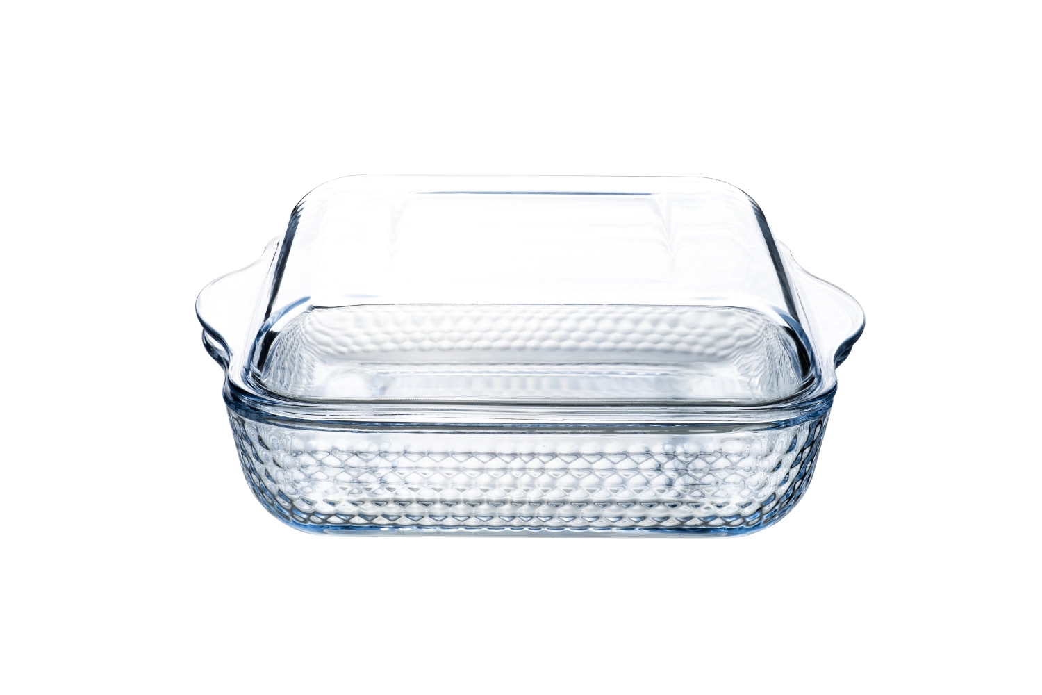 Plat à four avec couvercle carré en nid d'abeille