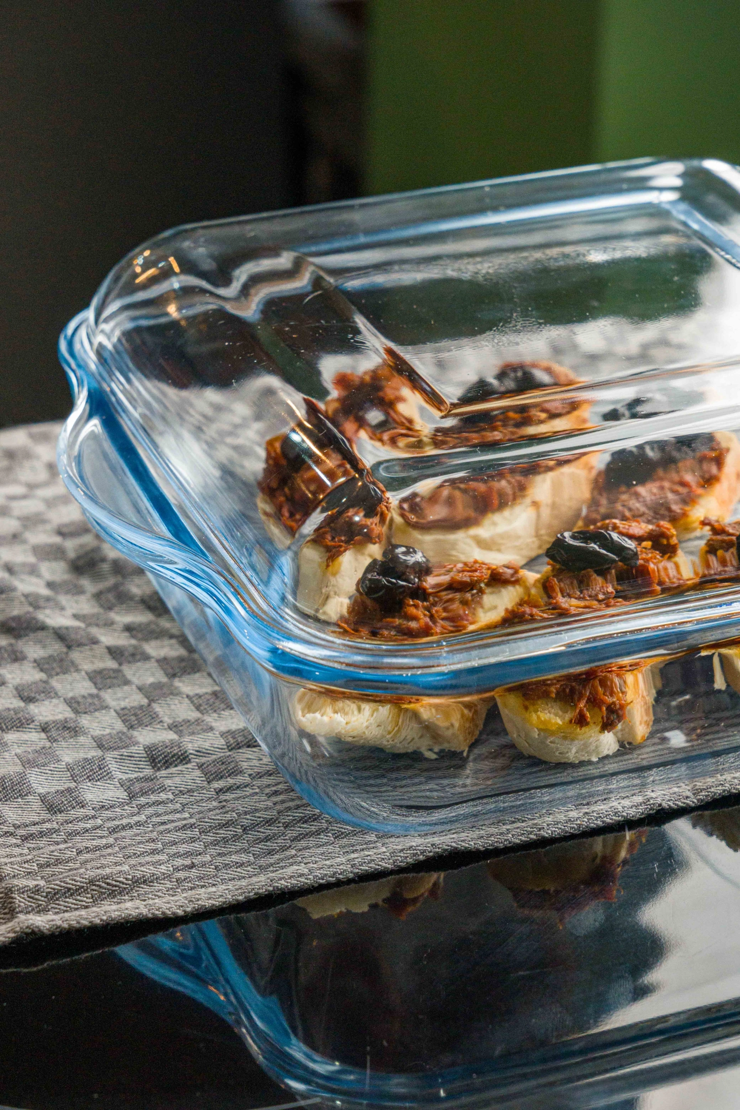 Plat à gratin avec couvercle carré 23.8x21.2cm