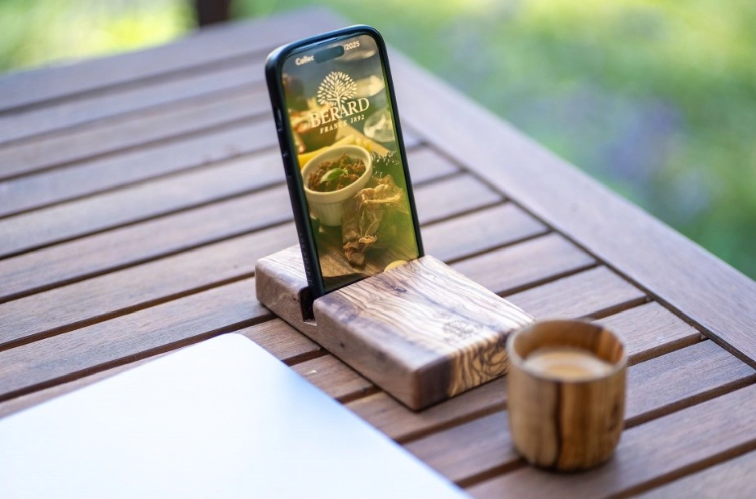 Handyhalter Olivenholz