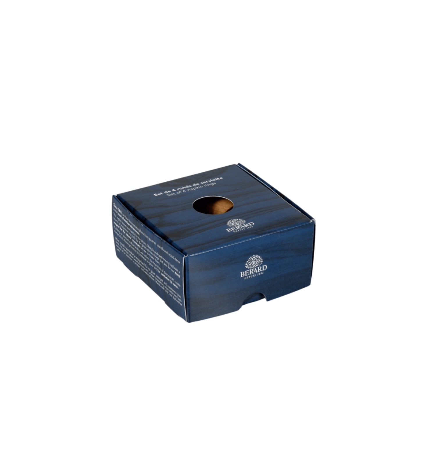 Ronds de serviette 4 pcs Bois d'olivier