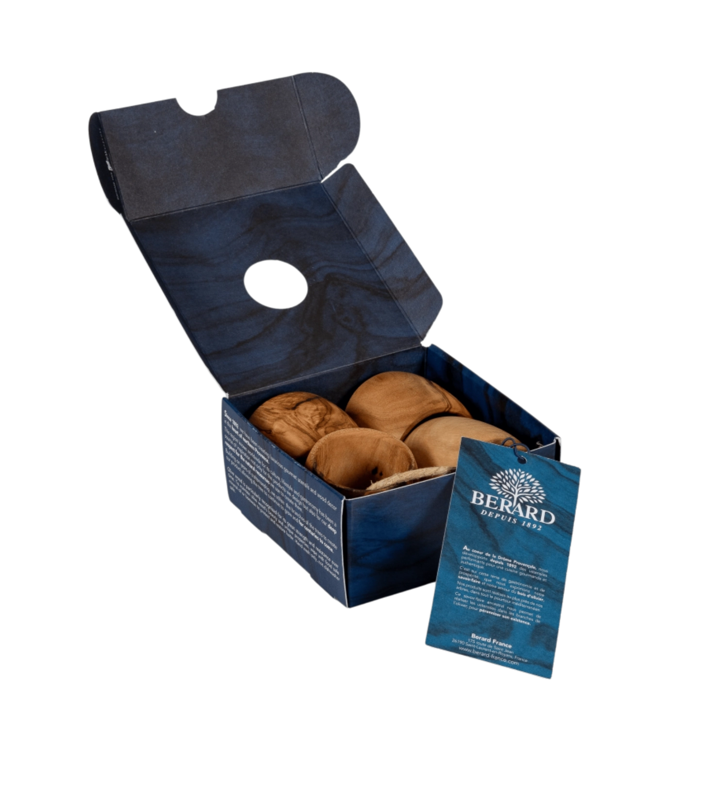 Ronds de serviette 4 pcs Bois d'olivier